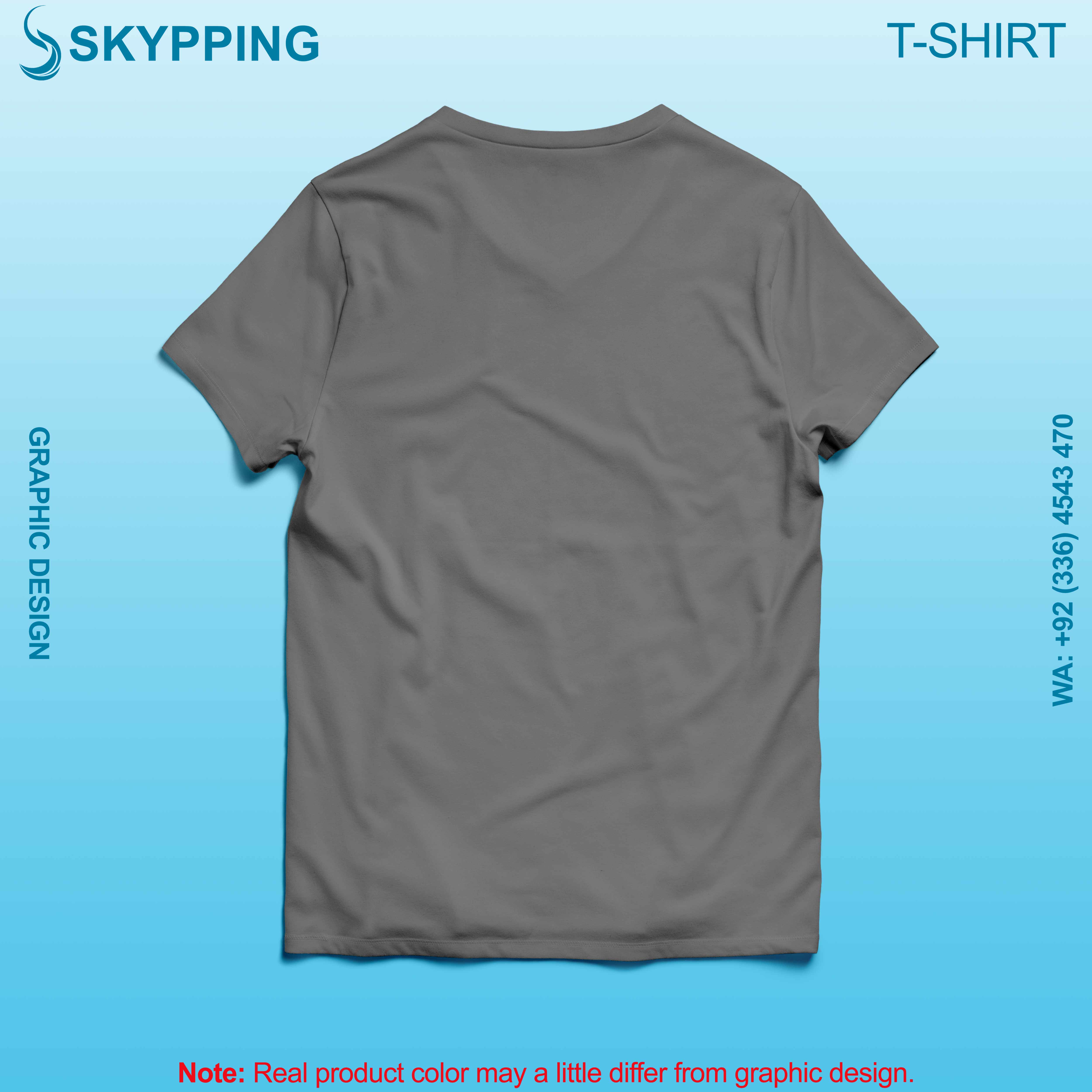 V-Neck Short set-in style sleeve long length t-shirt with shoulder panel for men